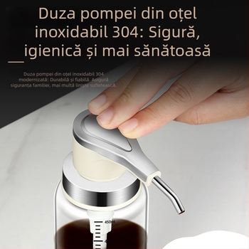 Sticlă din borosilicat pentru sos de stridii, cu pompă de vid și presă pentru sos de roșii