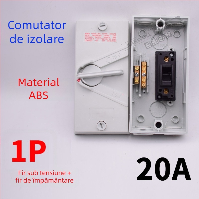 UKF întrerupător izolat impermeabil pentru sarcină 220/380V, întrerupător rotativ exterior rezistent la ploi 234P20/35/63A ieșire