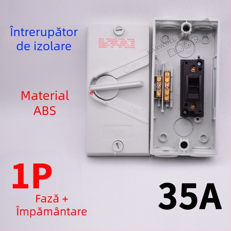 UKF întrerupător izolat impermeabil pentru sarcină 220/380V, întrerupător rotativ exterior rezistent la ploi 234P20/35/63A ieșire