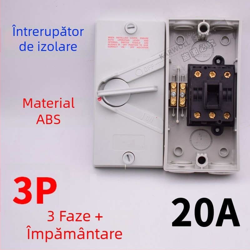 UKF întrerupător izolat impermeabil pentru sarcină 220/380V, întrerupător rotativ exterior rezistent la ploi 234P20/35/63A ieșire
