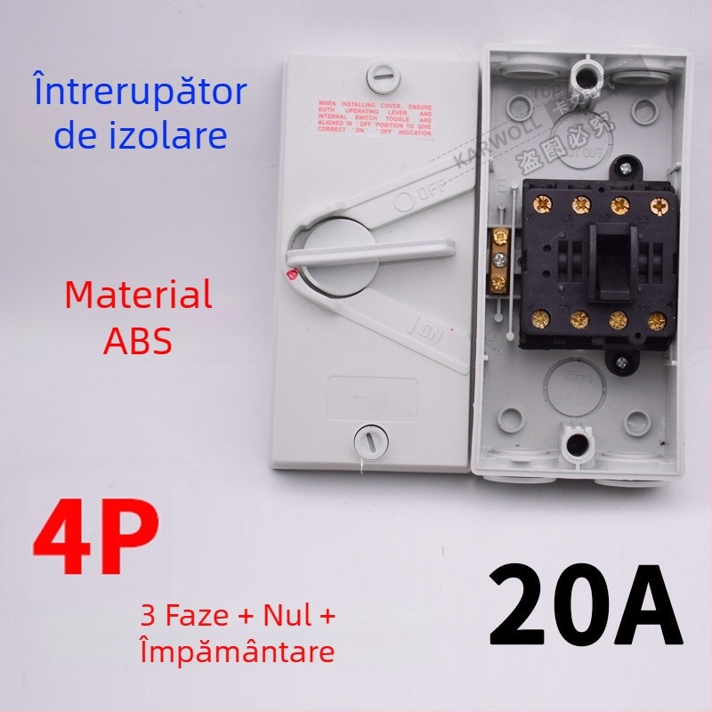UKF întrerupător izolat impermeabil pentru sarcină 220/380V, întrerupător rotativ exterior rezistent la ploi 234P20/35/63A ieșire