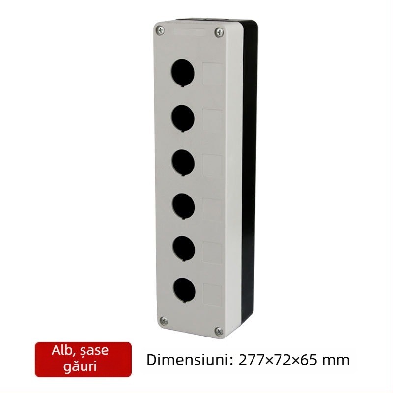 BX1 Cutie de control pentru buton — Cutie indicator impermeabilă pentru uz industrial, 22 mm, Stop de urgență, Protecție la praf, Cutie de întrerupător cu 12345 găuri