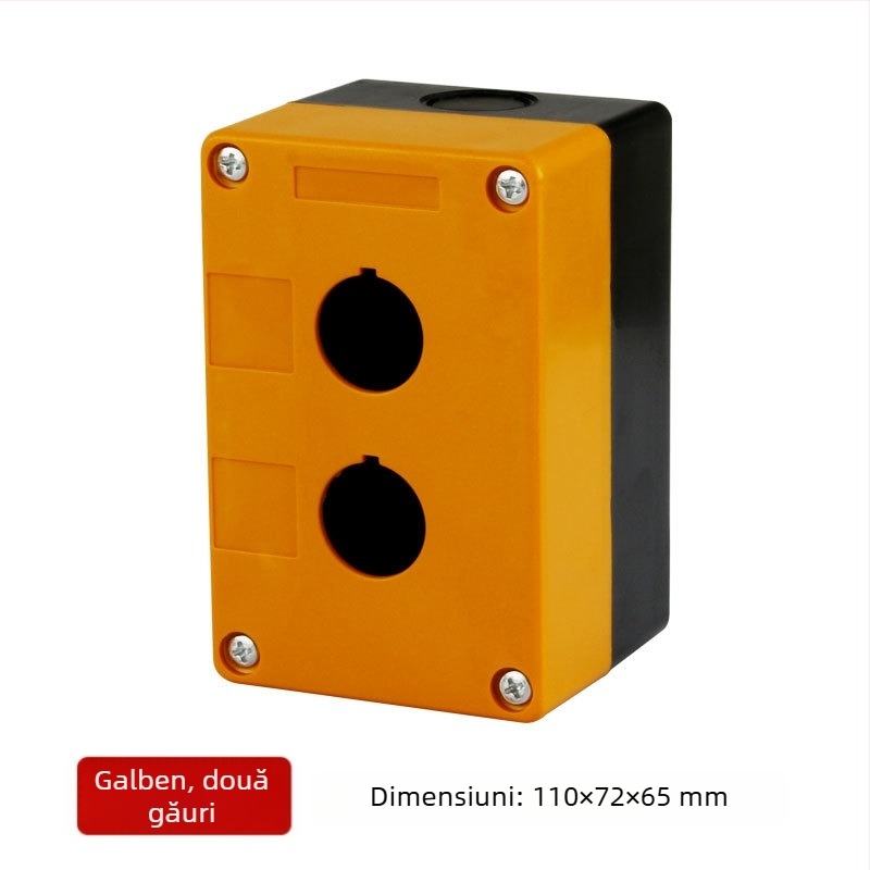 BX1 Cutie de control pentru buton — Cutie indicator impermeabilă pentru uz industrial, 22 mm, Stop de urgență, Protecție la praf, Cutie de întrerupător cu 12345 găuri