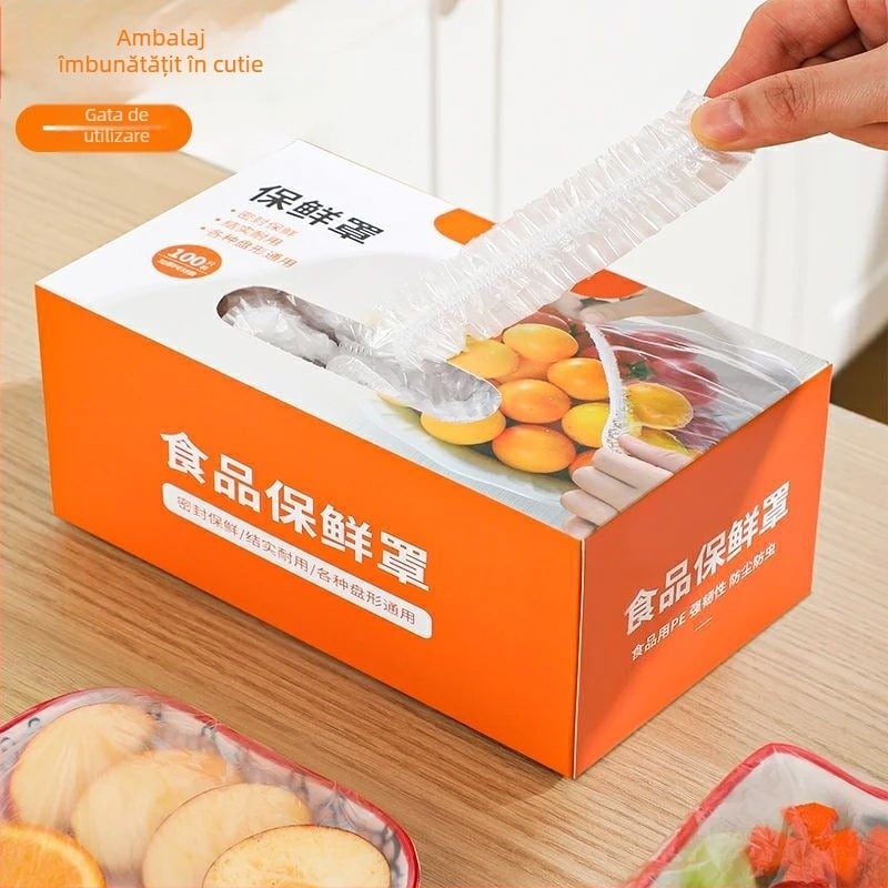 Set de capace elastice pentru vase de uz casnic, de unică folosință, 12+ bucăți
