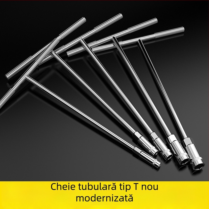 Cheie cu soclu manuală în formă de T, 6–19 mm, unealtă multifuncțională pentru reparații auto și motociclete