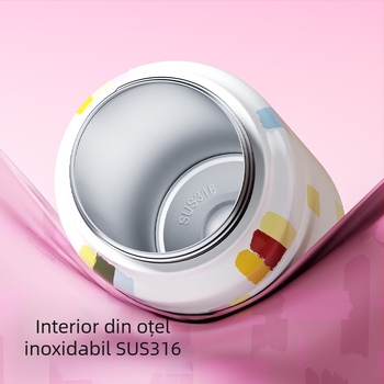 Termos din oțel inoxidabil cu pai, capacitate mare, portabil pentru activități sportive în aer liber