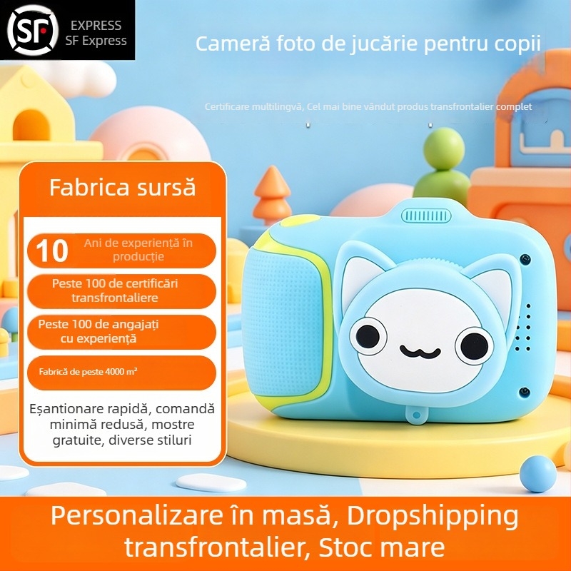 X11 Cameră pentru copii, personalizată, mini desen animat pentru elevi – cameră portabilă HD, tip SLR de jucărie