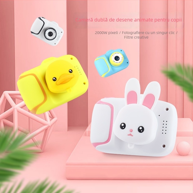 X11 Cameră pentru copii, personalizată, mini desen animat pentru elevi – cameră portabilă HD, tip SLR de jucărie