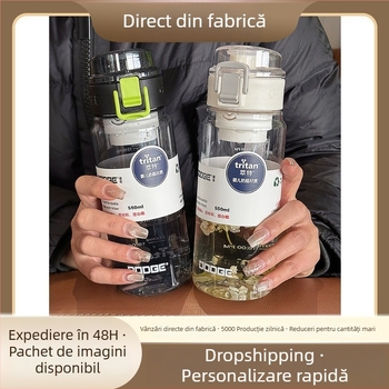 Xile recipient Tritan pentru apă – portabil, rezistent la căderi, design Camellia, din plastic