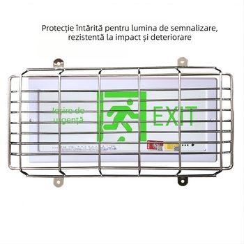 Capac de protecție pentru indicatorul de ieșire în siguranță, rezistent la lovire, pentru cămine și ateliere, semn de evacuare în caz de incendiu
