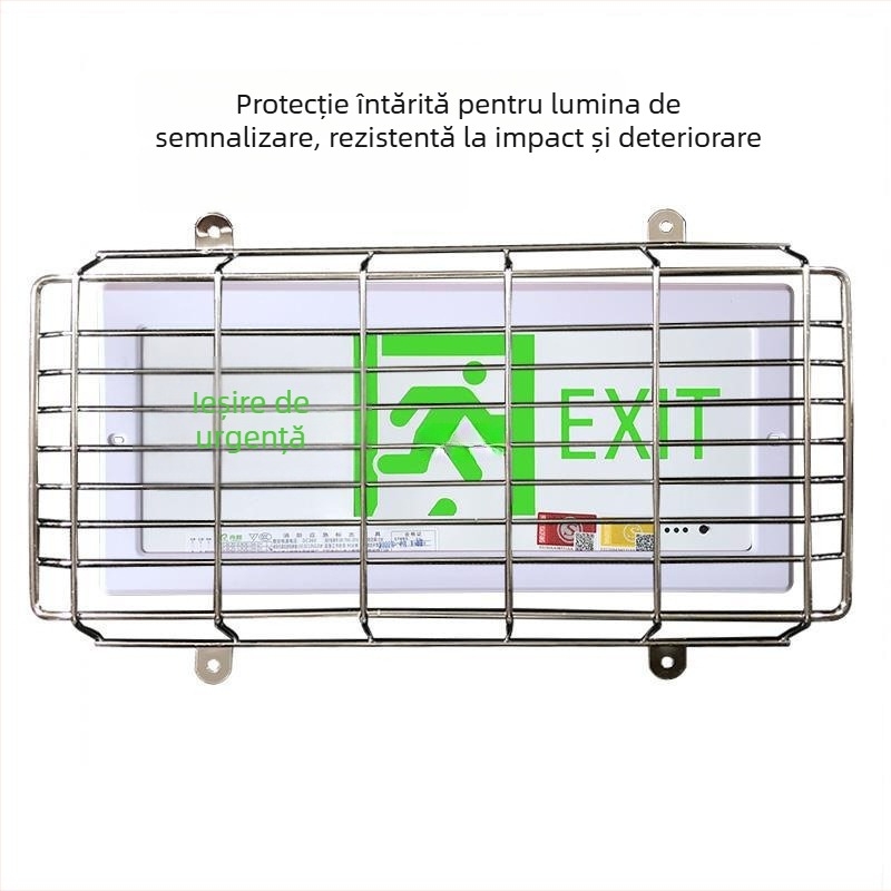 Capac de protecție pentru indicatorul de ieșire în siguranță, rezistent la lovire, pentru cămine și ateliere, semn de evacuare în caz de incendiu