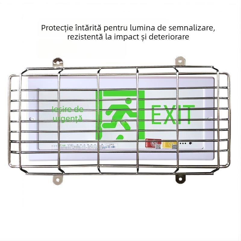 Capac de protecție pentru indicatorul de ieșire în siguranță, rezistent la lovire, pentru cămine și ateliere, semn de evacuare în caz de incendiu