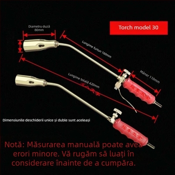 Torță cu gaz lichefiat, impermeabilă, pentru arderea cărnii, a părului de porc și a copitelor