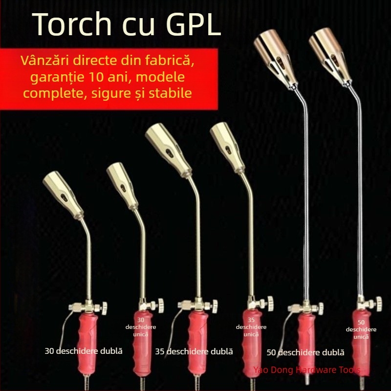 Torță cu gaz lichefiat, impermeabilă, pentru arderea cărnii, a părului de porc și a copitelor