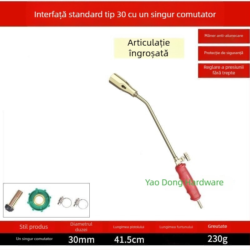 Torță cu gaz lichefiat, impermeabilă, pentru arderea cărnii, a părului de porc și a copitelor