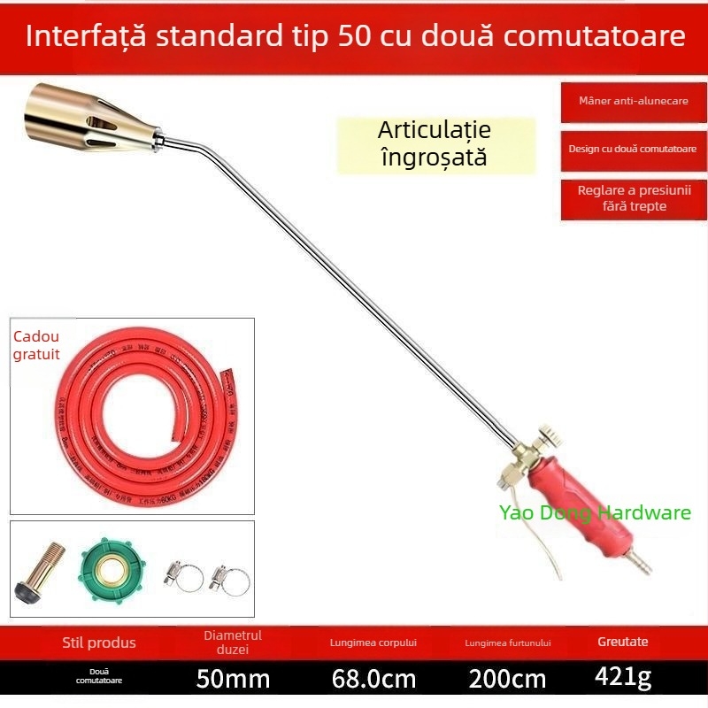 Torță cu gaz lichefiat, impermeabilă, pentru arderea cărnii, a părului de porc și a copitelor