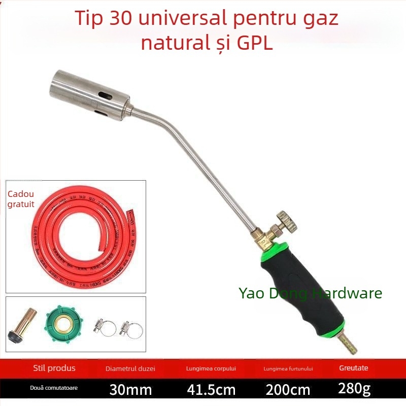 Torță cu gaz lichefiat, impermeabilă, pentru arderea cărnii, a părului de porc și a copitelor