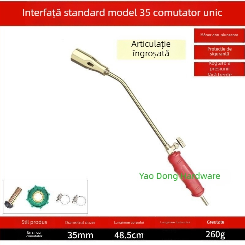 Torță cu gaz lichefiat, impermeabilă, pentru arderea cărnii, a părului de porc și a copitelor