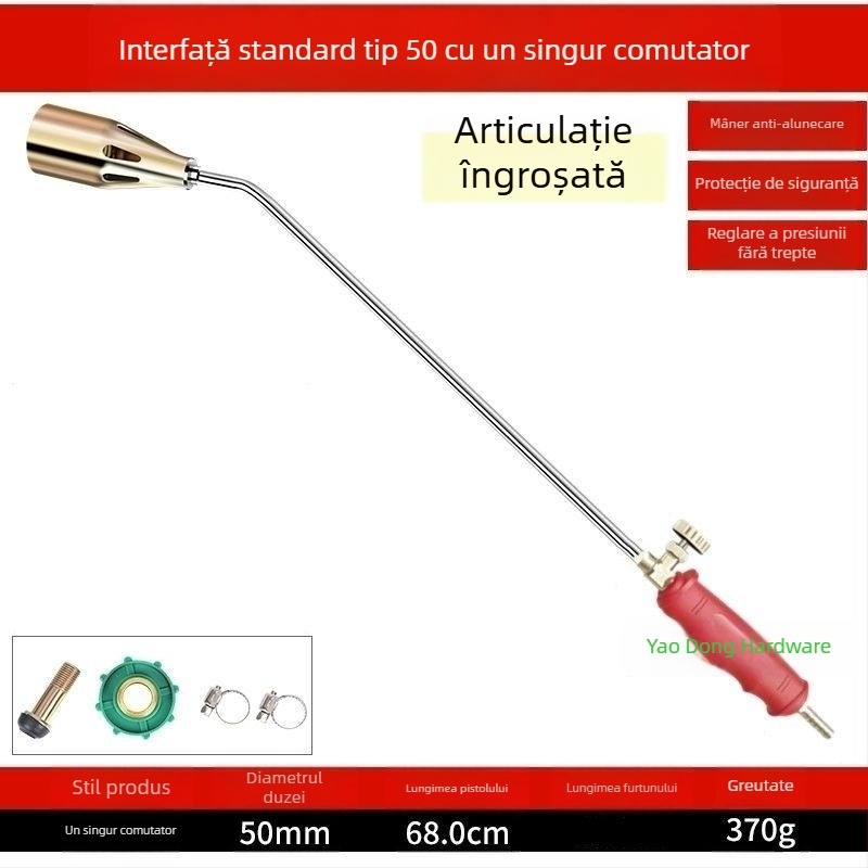 Torță cu gaz lichefiat, impermeabilă, pentru arderea cărnii, a părului de porc și a copitelor