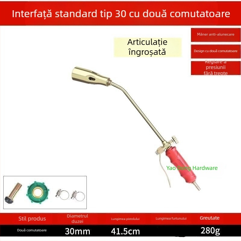 Torță cu gaz lichefiat, impermeabilă, pentru arderea cărnii, a părului de porc și a copitelor