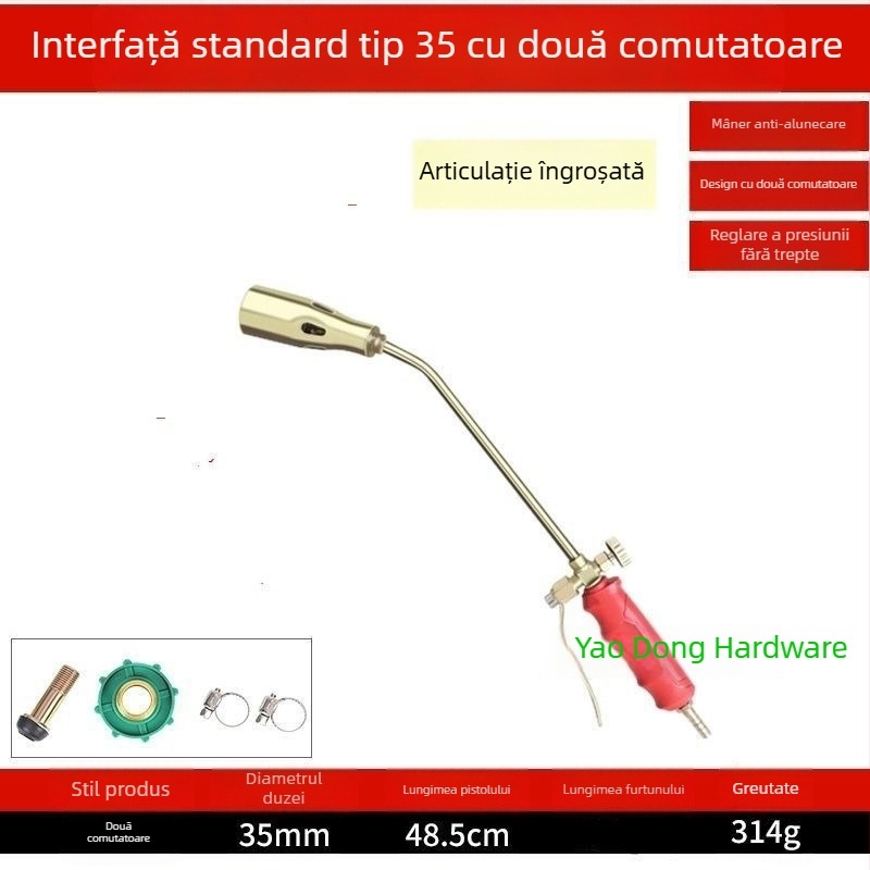 Torță cu gaz lichefiat, impermeabilă, pentru arderea cărnii, a părului de porc și a copitelor