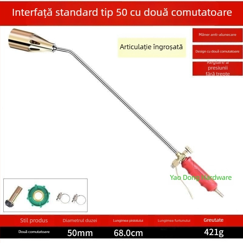 Torță cu gaz lichefiat, impermeabilă, pentru arderea cărnii, a părului de porc și a copitelor