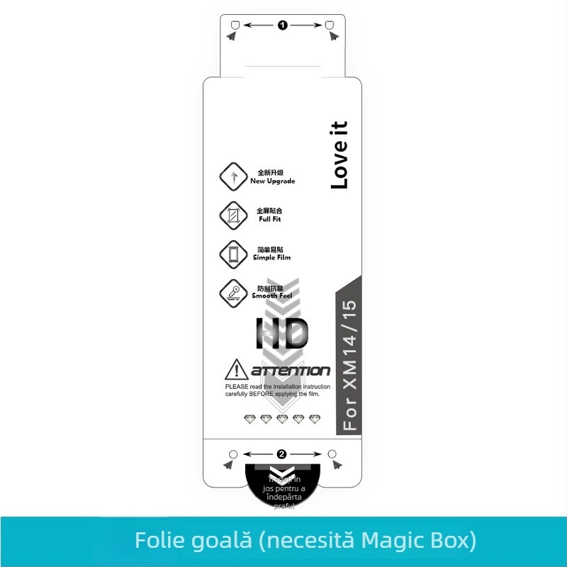 Protecție ecran hidrogel pentru Xiaomi 17 Pro – ecran curbat, folie frontală, HD, microcristalină