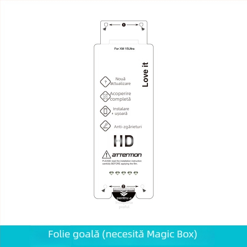 Protecție ecran hidrogel pentru Xiaomi 17 Pro – ecran curbat, folie frontală, HD, microcristalină