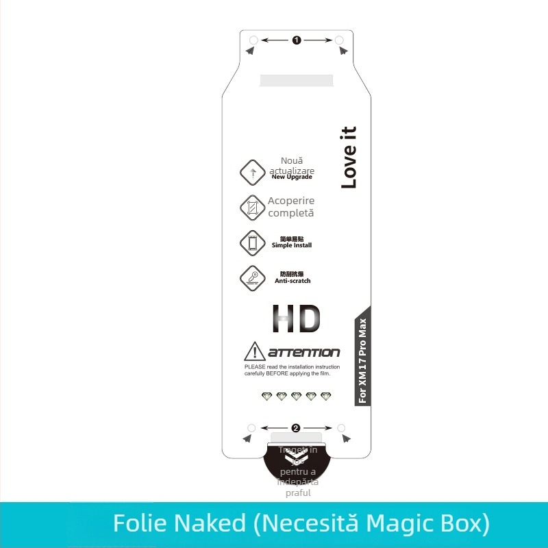 Protecție ecran hidrogel pentru Xiaomi 17 Pro – ecran curbat, folie frontală, HD, microcristalină