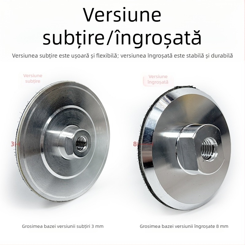 Disc de șlefuit autoadeziv din aliaj de aluminiu cu ventuză – pentru polizor unghiular, șlefuire și lustruire