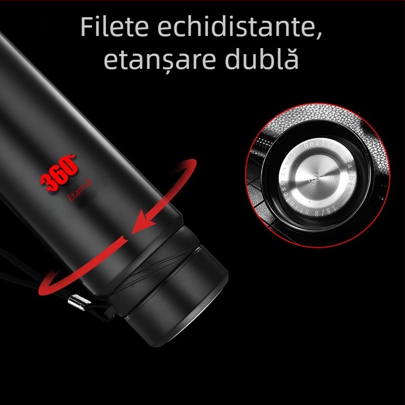 Termos din oțel inoxidabil 304, 800 ml, izolație în vid, mare capacitate, pentru exterior, ceașcă de ceai cu personalizare a logo-ului