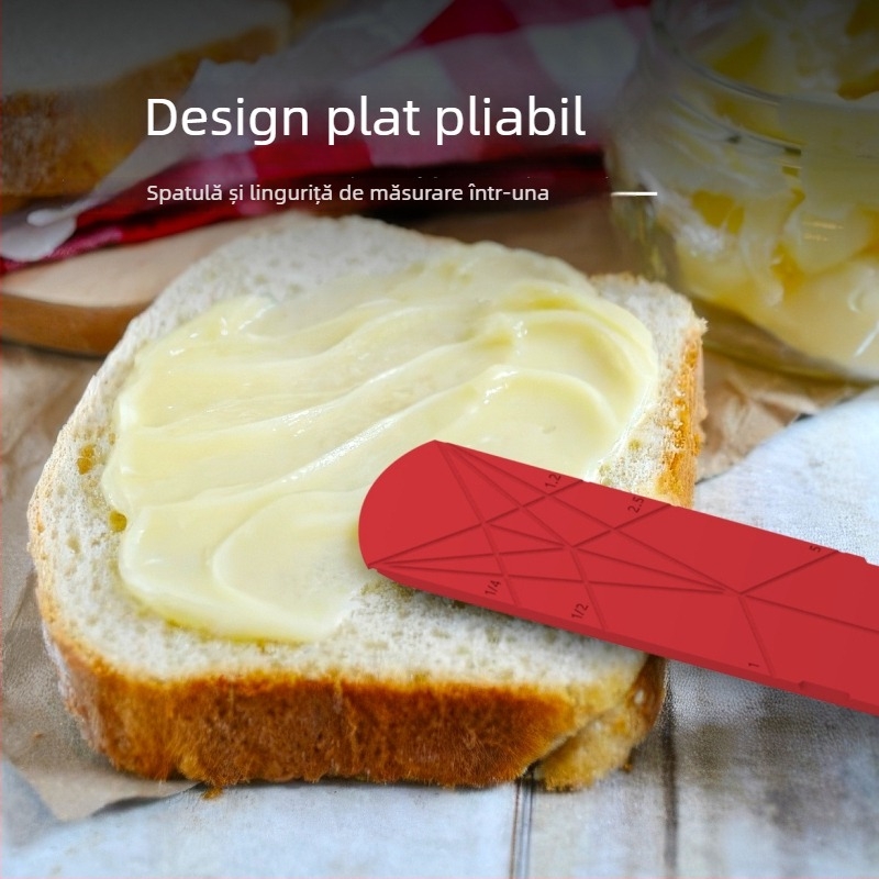 Lingurițe de măsurat din silicon, 3 în 1, plate și pliabile