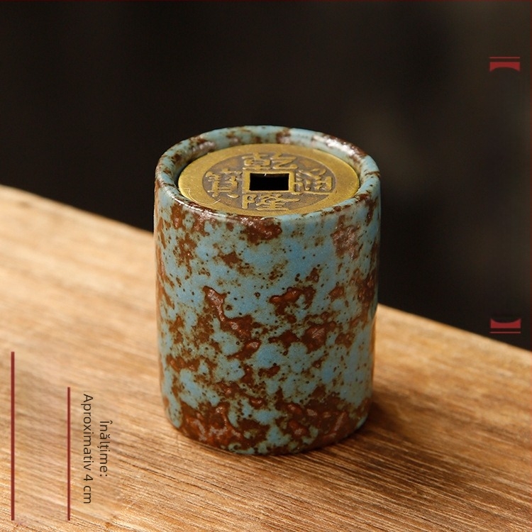 Suport ceramic pentru capacul ceainicului, accesorii pentru ceremonia ceaiului, decor tea pet și pernă pentru capac, mic raft