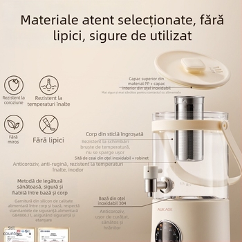 Ceainic de sănătate fără adeziv, pentru uz casnic, multifuncțional pentru fierbere și infuzare, vas integrat pentru ceai cu flori, 2026 – model nou