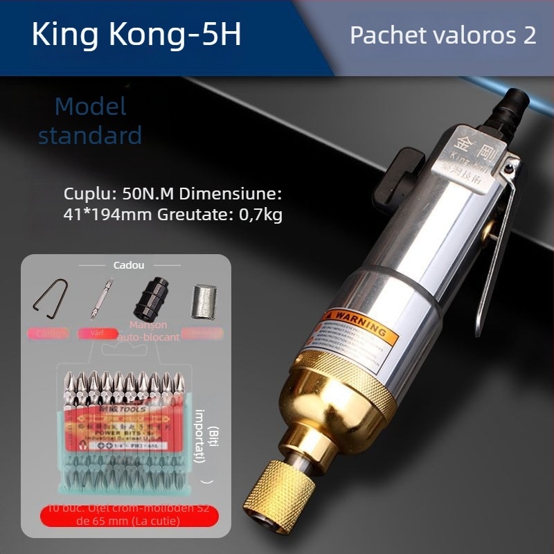 Șurubelniță pneumatică Diamond, cu cuplu mare, calitate industrială, modele 5H–16H (5301, 5303)