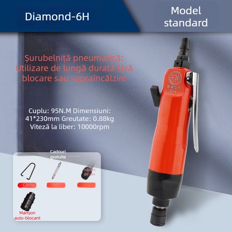 Șurubelniță pneumatică Diamond, cu cuplu mare, calitate industrială, modele 5H–16H (5301, 5303)