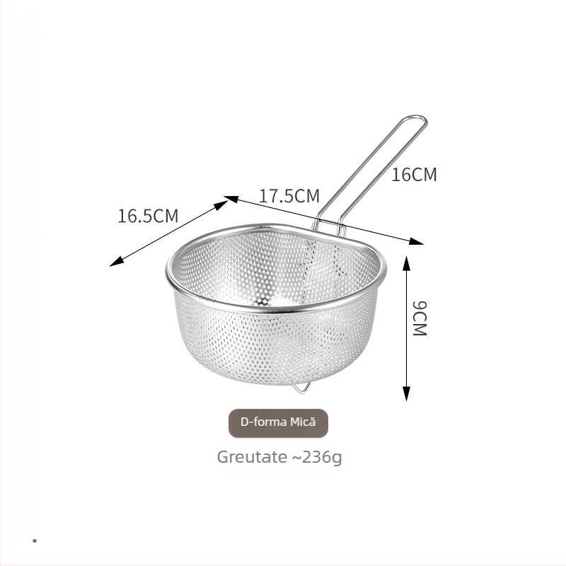 Colander din oțel inoxidabil 304, mare, pentru bucătărie, sită-filtru pentru tăiței și găluște