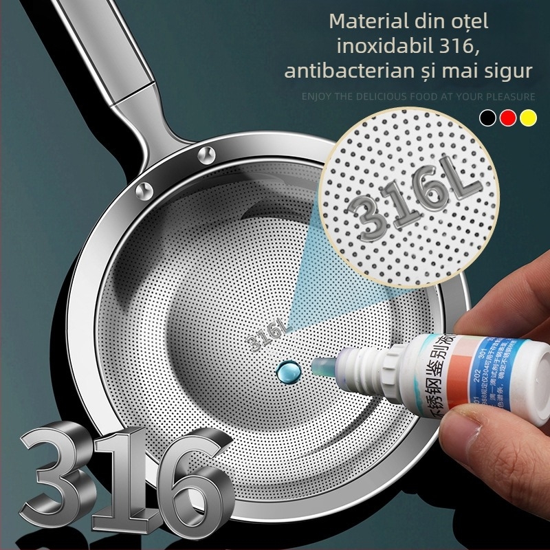 Lingură de spumare din oțel inoxidabil 316 cu sită fină pentru bucătărie