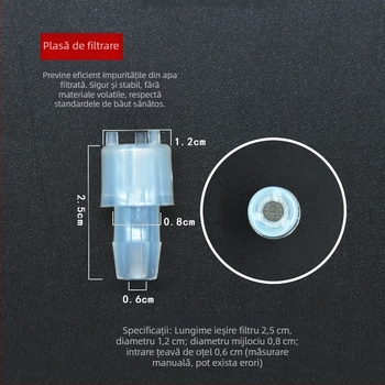 Furtun de alimentare a apei din silicon, cu filtru și capac pentru ceainic
