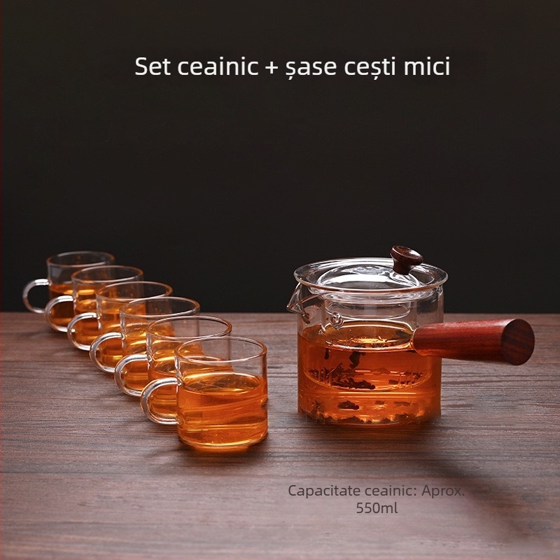 Încălzitor de ceai din lemn de nuc, cu lumânare pentru încălzire și bază izolată pentru ceainic — sobă de ceai din lemn, stil nou chinezesc