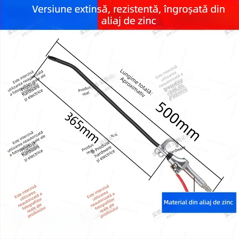 Pistol pneumatic de curățare cu aer, presiune mare, pentru îndepărtarea prafului și funinginii