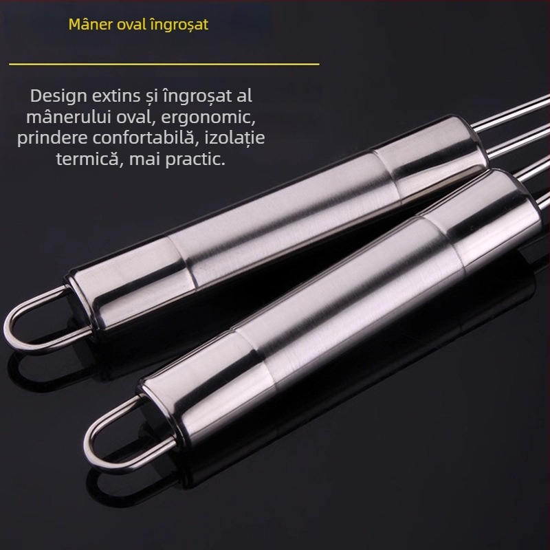 Lingură strecurătoare din oțel inoxidabil cu cârlig, pentru oale fierbinți, supe, prăjit, găluște și tăiței