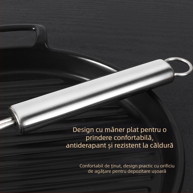 Filtru din oțel inoxidabil pentru bucătărie – pentru tăiței, găluște, oală cu sos fierbinte; scurgere, filtrare; antiaderent, protecție la arsură