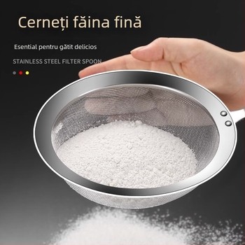 Filtru și sită din oțel inoxidabil 304 pentru bucătărie, filtru pentru lapte de soia, strecurător pentru găluțe și wonton, protecție împotriva stropilor de ulei