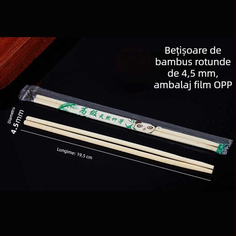 Bețișoare de bambus, de unică folosință – 1000 perechi, pentru hoteluri, restaurante și uz casnic; tacâmuri igienice pentru servire în fast food