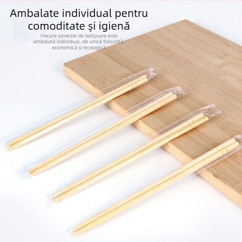 Bețișoare rotunde din bambus, de unică folosință, pentru teambuilding în aer liber, ambalate individual, biodegradabile