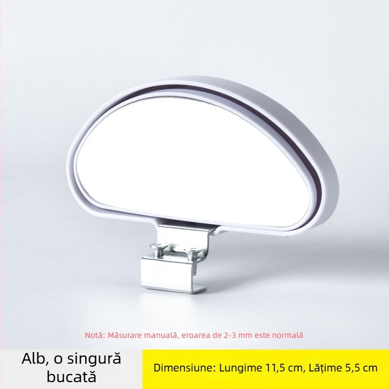 Oglindă auxiliară pentru oglinda retrovizoare a mașinii, cu câmp vizual larg și definiție înaltă, oglindă convexă mică, rotundă, cu unghi larg pentru unghiuri moarte și mersul în marșarier