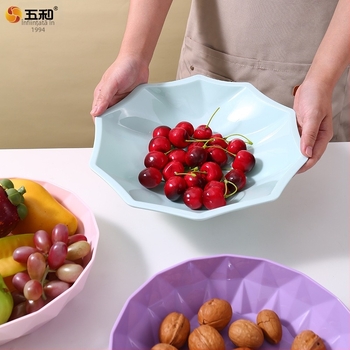 Farfurie de fructe din melamină, în stil european, pentru uz casnic, design creativ personalizabil pentru fructe uscate, sufragerie modernă pentru gustări și nuci.