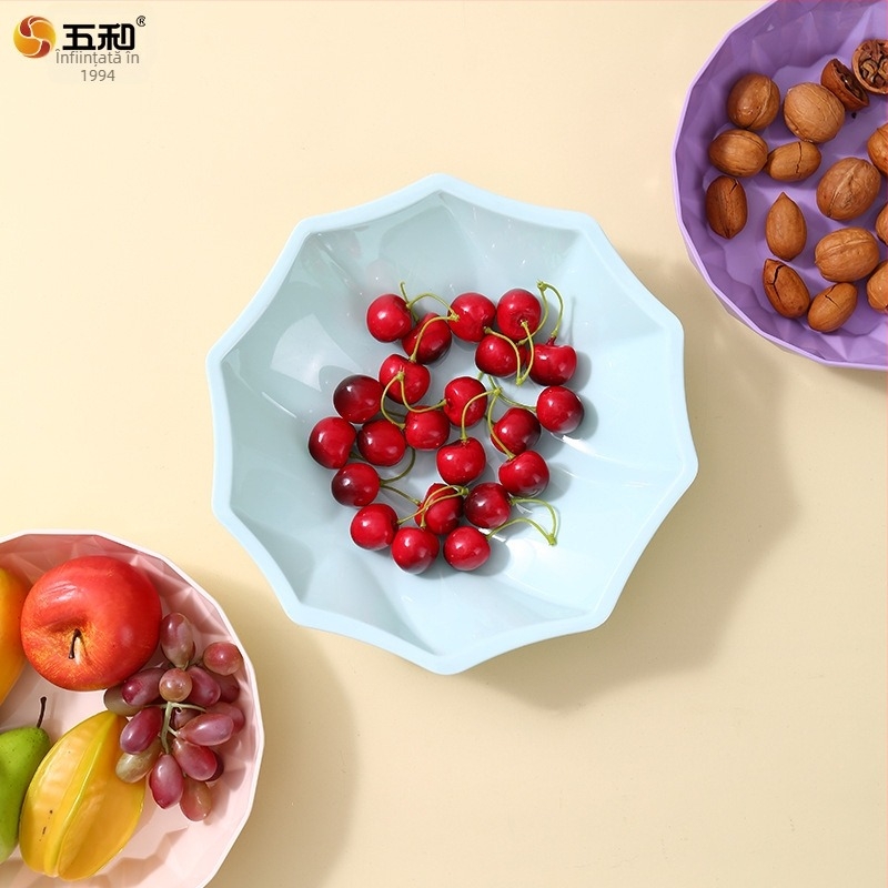 Farfurie de fructe din melamină, în stil european, pentru uz casnic, design creativ personalizabil pentru fructe uscate, sufragerie modernă pentru gustări și nuci.