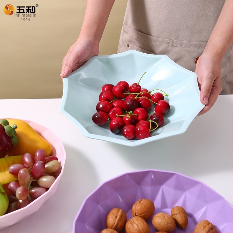 Farfurie de fructe din melamină, în stil european, pentru uz casnic, design creativ personalizabil pentru fructe uscate, sufragerie modernă pentru gustări și nuci.